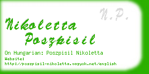 nikoletta poszpisil business card